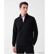 LCWAIKIKI Classic Siyah Dik Yaka Erkek Fermuarlı Sweatshirt