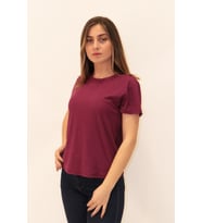 Rich Kadın Organik Bisiklet Yaka T-shirt %100 Pamuk Tişört