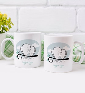 BK Gift Kişiye Özel İsimli Sevgililer Günü Tasarımlı İkili Kupa Bardak-36