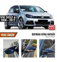Drs Tuning Golf Uyumlu 6 (2008-2012) Batman Yarasa Ayna Kapağı (Parlak Siyah)