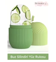 Soğuk Terapi Buz Silindiri, Yüz, Göz ve Boyun Masajı, Silikon Kalıp