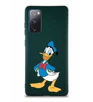 Samsung Galaxy S20 FE Soft Premier Kapak Donald Duck-C Tasarımlı Silikon Kılıf - Yeşil (Şeffaf)