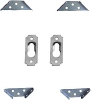 Lexroo Metal Çok Amaçlı Köşe Birleştirme Aparat PVC Ahşap Çerçeve Tablo Montaj Köşe Gönye Asma