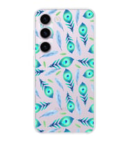 PrintiFy Samsung Galaxy S23 Plus ile Uyumlu Nazar Boncuğu 3  Kamera Korumalı Şeffaf Silikon Kılıf