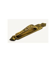 Antika Tarz Dekoratif Pirinç Kubbeli Çekme Kapı Kolu - 396x68 mm, Antik TG-V 5468