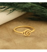 DKMN Gümüş Anime Shinobi Yüzük Unisex Anime Gümüş Yüzük (Gold)