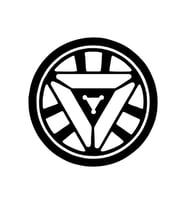 Arc Reactor Iron Man Logo Sticker Yapıştırma