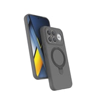 Lexroo Xiaomi Poco F8 Ultra Kılıf M-safe Şarj Özellikli Standlı Samara Kılıf - Titanyum-Gri