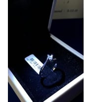 VOG MAZONİT TEK TAŞ YÜZÜK 14 AYAR BEYAZ ALTIN 2.15 GRM DIR. (0.11 CT) MAZONİT