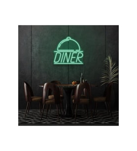 Restoranlara Özel Diner Yazılı ve Şekilli Neon Tabela