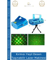 #LazerMakinesi Profesyonel Sahne Işık Sistemi Kırmızı Yeşil Efektli Desen Taşınabilir Lazer Makinesi