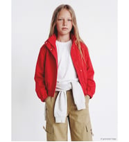 LCW Kids Kırmızı Dik Yaka Kız Çocuk Mont