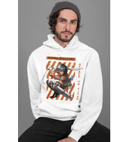 Mikasa Ackerman Baskılı Unisex Oversize Attack On Titan Anime Hoodie