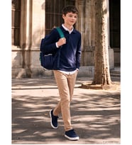 LCW Kids Bej Slim Fit Erkek Çocuk Gabardin Pantolon