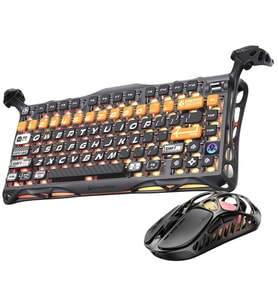 GravaStar Mercury K1 Pro+X Kablosuz RGB Işıklı Mekanik Q Gaming Klavye ve Optik Mouse Seti, CyberFlare