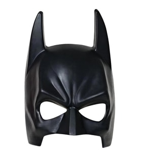 pilelistore Siyah Renk Çocuk Boy Arkadan Lastikli Batman Maskesi Yarasa Adam