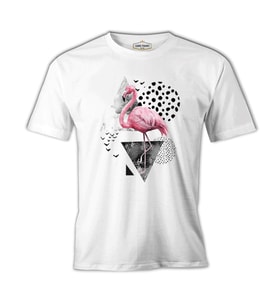 Certain Angles - Flamingo Beyaz Erkek Tshirt