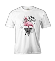 Certain Angles - Flamingo Beyaz Erkek Tshirt