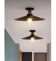 MYLİGHTS  RUSTİK  40 CM TAVAN AVİZE ARATÜR PLOFONYER  TEK FİYATIDIR (Siyah)