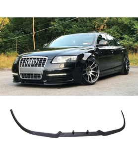 Audi A6 C6 S6 2004 - 2011 Ön Lip Mat Siyah Ön Tampon Lip