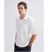 LCW Vision Beyaz Regular Fit Kısa Kollu Oxford Erkek Gömlek