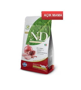 N&D Prime Tahılsız Tavuklu ve Narlı Kısırlaştırılmış 1 kg Yetişkin Kedi Maması - Açık Paket