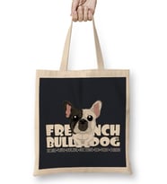 French Bulldog Brindle Pied Dg Big Head Bez Çanta Uzun Saplı