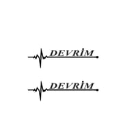 Nabız Ritm Oto Cam Sticker Devrim 30 X 8 CM
