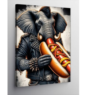 Kanvas Tablo Hotdoglu Fil