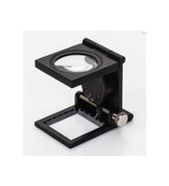 10x Katlanır Sayaçlı Metal Lüp 28mm 2 Led Işıklı Büyüteç Tekstil