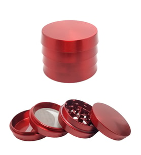 Kırmızı 52mm. 4 katlı Grinder Herbal Öğütücüsü Parçalayıcı rb84kr