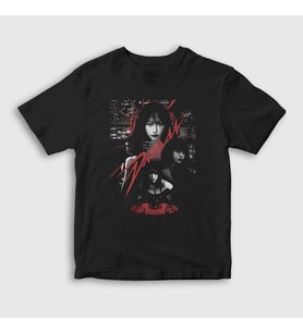 Presmono Unisex Çocuk Siyah Drama K Pop Aespa T-Shirt 480172tt