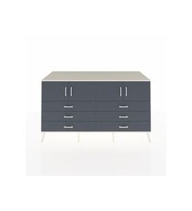 Kronos Konsol 2 Raflı 6 Çekmeceli 4 Kapaklı 176x59x99 Aytaşı-Antrasit