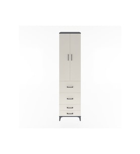 Hyperion Dolap 4 Raflı 4 Çekmeceli 2 Kapaklı 60x44x243 Antrasit-Aytaşı