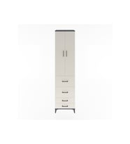 Hyperion Dolap 4 Raflı 4 Çekmeceli 2 Kapaklı 60x44x243 Antrasit-Aytaşı