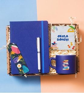 Back to School Hediye Seti – Defter, Kalem, Kupa Bardak, Bardak Altlığı, Ayraç