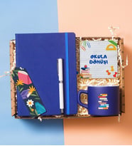 Back to School Hediye Seti – Defter, Kalem, Kupa Bardak, Bardak Altlığı, Ayraç