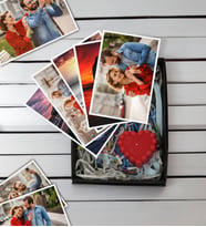 BK Gift Kişiye Özel 10 adet Fotoğraf Baskısı ve Kokulu Kalp Mum Hediye Seti (Özel Hediye Kutusunda), Sevgiliye Hediye, Yıl Dönümü Hediyesi