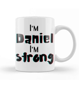 Daniel Name Personalized Custom Design Gift Baby Gift For Him Kupa Bardak Porselen