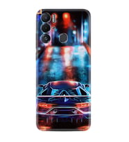 Tecno Pova Neo Kılıf Silikon Desen Özel Seri Neon Cars 1724