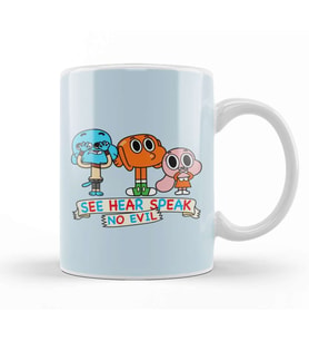 Gumball Darwin Anais No Evil Kupa Bardak Porselen