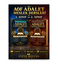 KODLARLA AÖF ADALET MESLEK DERSLERİ – 1. VE 2. SINIF