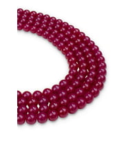 8 MM Yakut Doğal Taş Dizi (Kırmızı)
