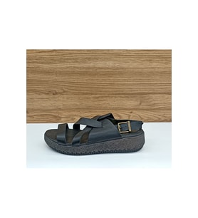 Mammamia D25ys-5160 Kadın Hakiki Deri Comfort Sandalet (Siyah)