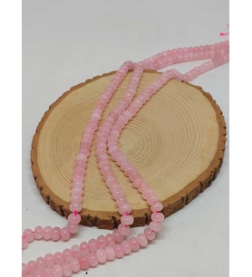 Pembe Kuvars Taşı Rondela Kesim 5x8mm Dizi (54316)