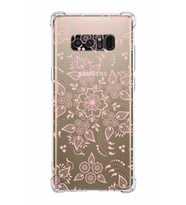 Samsung Galaxy Note8  Köşe Korumalı Antişok Kapak Nostalji Desen Tasarımlı Şeffaf  Kılıf