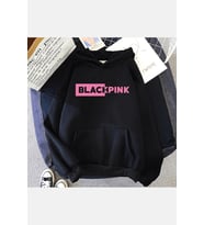 Black Pink Kapşonlu Sweatshirt