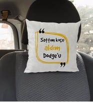 BK Gift Esprili Kare Araç Koltuk Yastığı-7