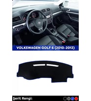 Volkswagen Golf 6 (2010-2012) 3d Torpido Koruma Kılıfı - Ön Göğüs Kaplama - Mavi Şerit