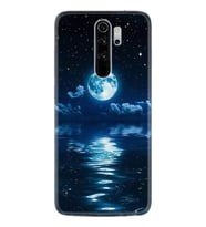 Xiaomi Redmi Note 8 Pro Kılıf Resimli Desenli Baskılı Silikon Kılıf Night Moon 1133